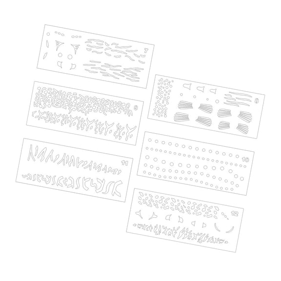 6Pcs Fishing Lure Templates Washable PVC Drawing Stencils For Painting Handmade Fish Lure Scrapbooking Embellishments
