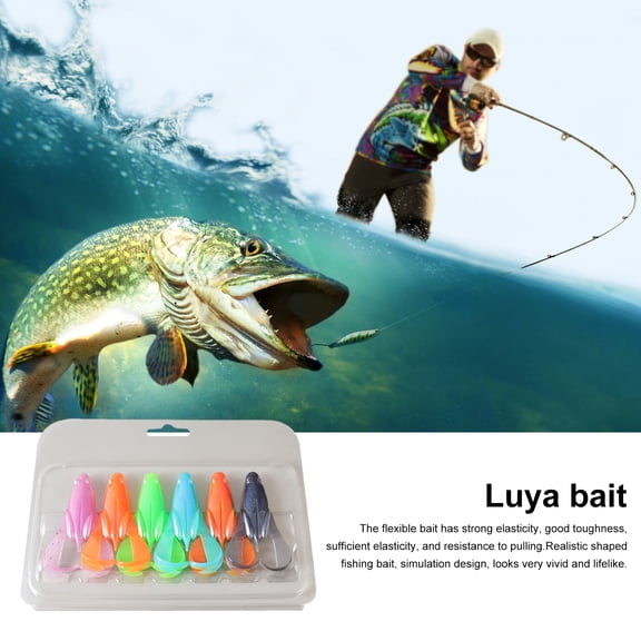 6Pcs Fishing Lures - Soft Bionic Lures for Floating Frog Fishing Sinking Swimming Baits Realistic Shaped Freshwater Blacking Puff Water Frog Thunder Frog Bait for All Water Layer