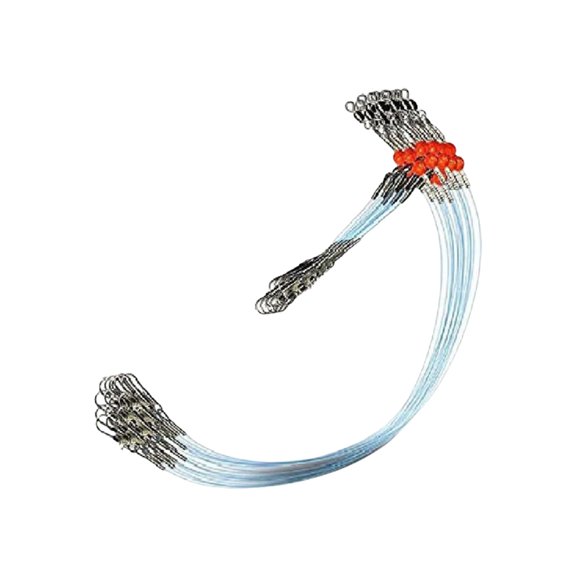 6Pcs Fishing Rigs Fishing Wire Leader Line Rig with Swivels Snap Nylon Wire Leader for Hooks Saltwater Fishing Tackle