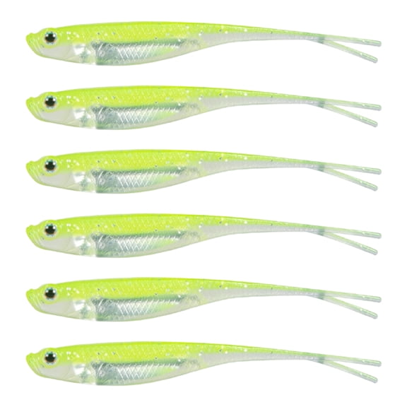 6Pcs Floating Soft Silicone Baits Fishing Lure Fork Tail Baits Soft Artificial Swimbait Fishing Tackles Enduring