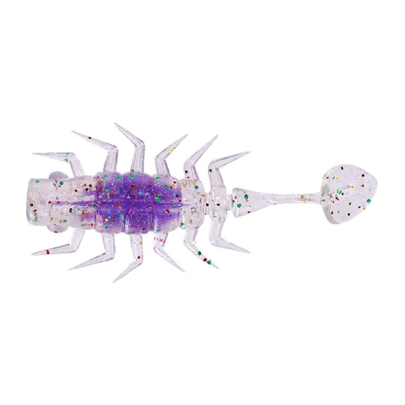 6Pcs Floatings Artificial Lure with Sequins Paddle Tail Swimbaits Float Fishing Lure Simulations Centipedes Baits