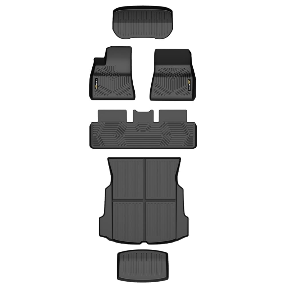 6Pcs Floor Mats & Cargo Liner TPE Fit For 2017-2023 Tesla Model 3 All Weather Heavy Duty Custom Fit Liners