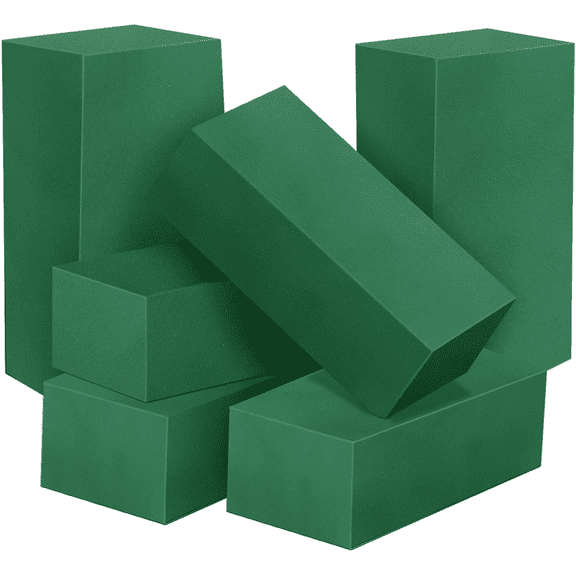 6Pcs Floral Foam Blocks for Flower Arrangement, Wet and Dry Green Floral Foam for Wedding, Birthdays, Home Decorations