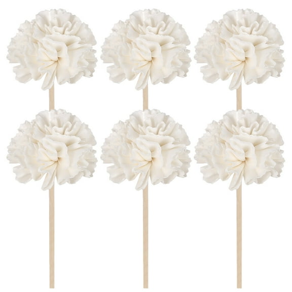Recardis 6Pcs Flower Reed Diffuser Sticks Natural Rattan Reed Essential Oil Aroma Diffuser Sticks