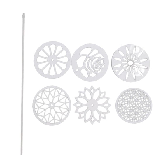 6Pcs Flower Templates 1 Rod Soap Tools, Handmade DIY Pull Through Shapers A