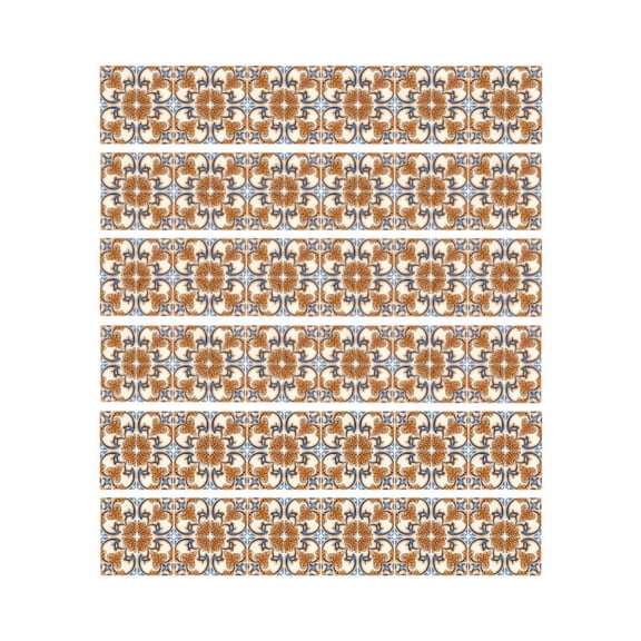 6Pcs Flower Tile Floor Stair Sticker PVC Waterproof Mural Decals Art Wallpaper