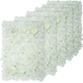 thumbnail image 1 of 6Pcs Flower Wall Panels 24" X 16" Artificial Blooms Flower Wall Panel 16Sq. ft Silk Floral Faux Roses Wall Backdrop Decor for Wedding Party Event Bridal and Baby Shower,White, 1 of 8