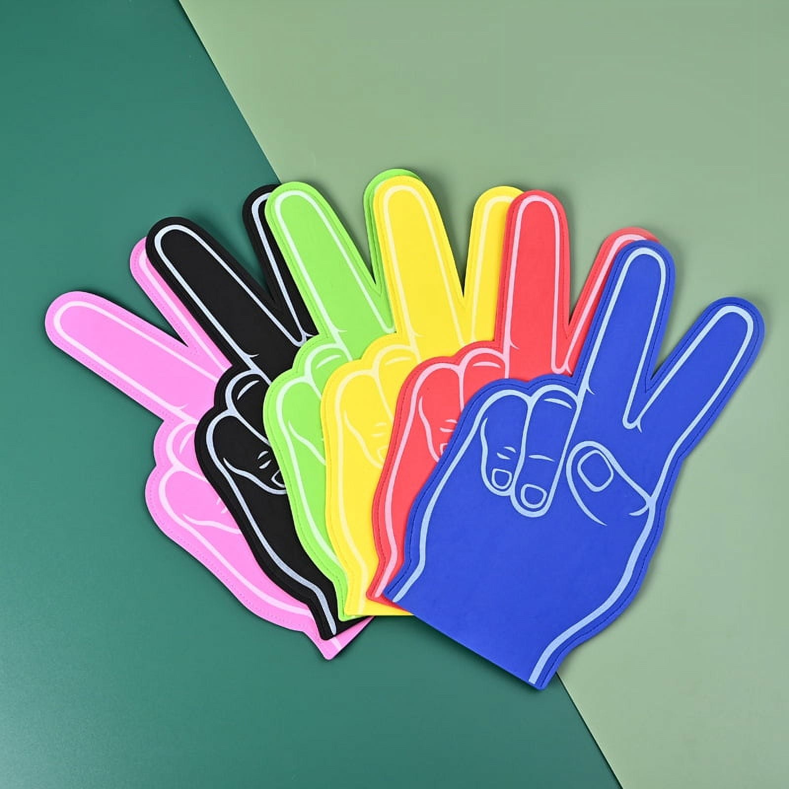 6Pcs Foam Fingers for Hands Cheering Colorful Cheerleading Foam Fingers