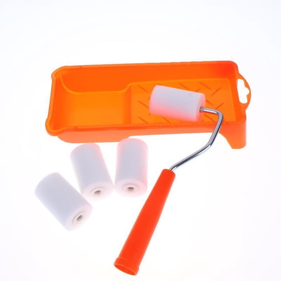 6Pcs Foam Paint Roller Kit 2 Inch Mini Rollers with Tray Liner for Home Improvement Precise Corner Painting Projects