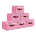 thumbnail image 1 of 6Pcs Foldable Storage Bin Boxes with Lid Fabric Basket Container Organizer, 1 of 7