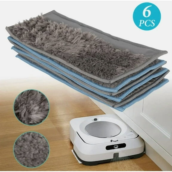 6Pcs For Irobot Braava Jet M6 Vacuum Cleaner Reusable Wet&Dry Washable Mop Pad