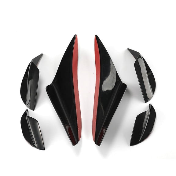 6Pcs Front Bumper Splitters Glossy Black Car Body Spoiler For BMW E90 E92 E93 M3