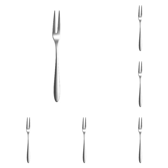 6Pcs Fruit Forks, Sus304 Stainless Steel Dessert Forks, 5.51 Inch Small Appetizer Forks , For Cake Salad Cocktail Tasting Ergonomic Mirror Polished Tasting Forks For Party Dishwasher Safe