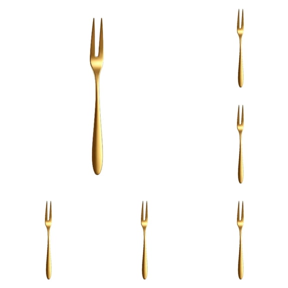 6Pcs Fruit Forks, Sus304 Stainless Steel Dessert Forks, 5.51 Inch Small Appetizer Forks , For Cake Salad Cocktail Tasting Ergonomic Mirror Polished Tasting Forks For Party Dishwasher Safe