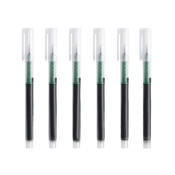 6Pcs Gel Ink Pens, 0.5mm Extra Fine Point Smooth Writing Japanese Quick Drying Liquid Ink Rollerball Pens for Office Stationery Classroom Teachers