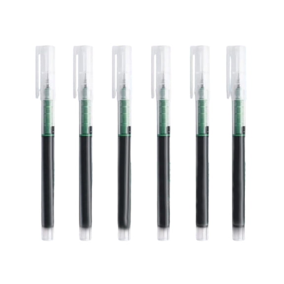 6Pcs Gel Ink Pens, 0.5mm Extra Fine Point Smooth Writing Japanese Quick Drying Liquid Ink Rollerball Pens for Office Stationery Classroom Teachers