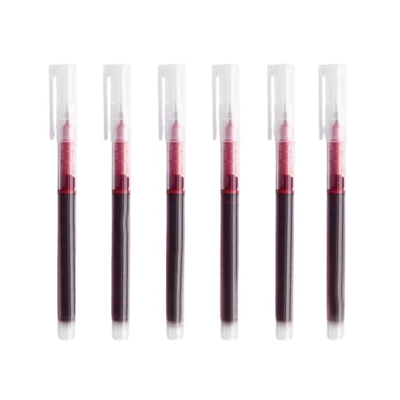 6Pcs Gel Ink Pens, 0.5mm Extra Fine Point Smooth Writing Japanese Quick Drying Liquid Ink Rollerball Pens for Office Stationery Classroom Teachers