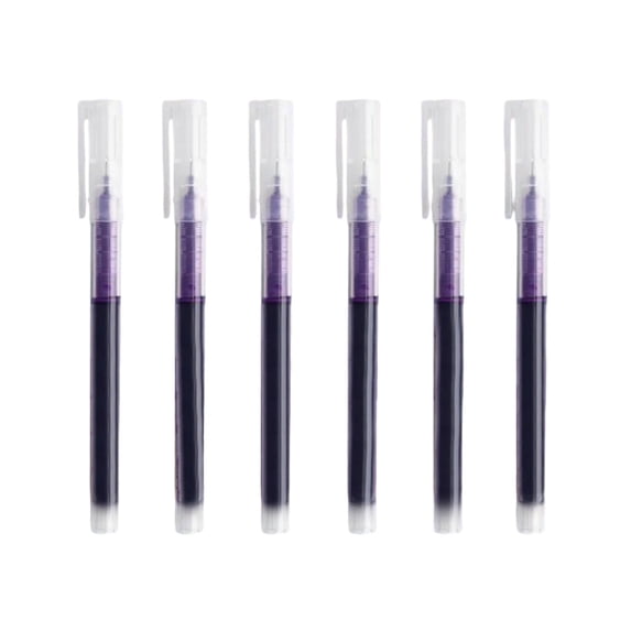 6Pcs Gel Ink Pens, 0.5mm Extra Fine Point Smooth Writing Japanese Quick Drying Liquid Ink Rollerball Pens for Office Stationery Classroom Teachers