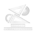 thumbnail image 1 of 6Pcs Geometry Tools Set with Ruler, Protractor, Square Set for Student Math Drawing, 1 of 8