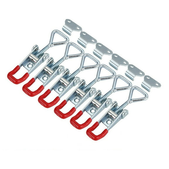 6Pcs Gh-4001 Adjustable Toggle Clamp 100Kg/220Lbs Holding Capacity Door Bolt Type Fixture Quick Clamp For Doors Household