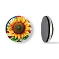 thumbnail image 1 of 6Pcs Glass Refrigerator Magnet Magnetic Fridge Sticker,Decor for Kitchen,Whiteboard,Cabinet,Sunflower With The American Flag, 1 of 6