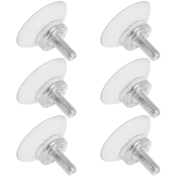 6Pcs Glass Suction Pads Suction Cups Window Suction Cups Suction Cup with Screw Suction Hanger ( )