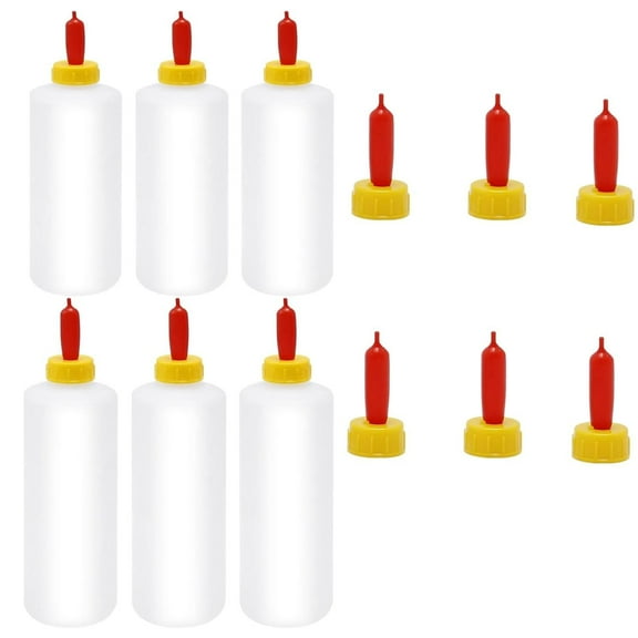 6Pcs Goat Feeding Bottles 400 ml/13.5 oz and 12 Nipples, Lamb and Bottle, Livestock Baby Bottle for Sheep,Lamb,Calf and Other Mammal Feeding Bottles