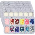 thumbnail image 1 of 6Pcs Gray Felt Bead Mat A-L 12 Grids Rectangle DIY Beading Boards 7x4inch Beading Design Mat Storage Tray, 1 of 9