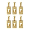 thumbnail image 1 of 6Pcs Guitar Bridge Saddle Brass String Saddles Replacement Electric Guitar AccessoriesGold, 1 of 8