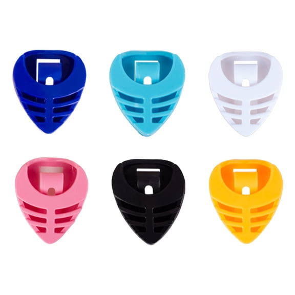 6Pcs Guitar Pick Holders Plastic Stick-on Guitar Pick Case Convenient Picks Placement Electric Guitar Accessories
