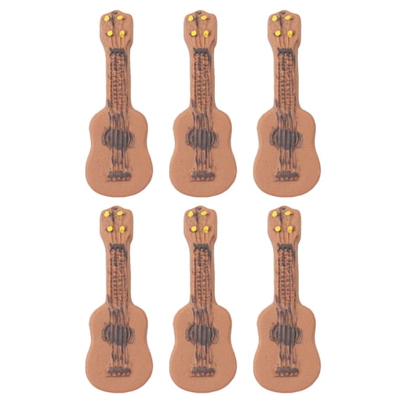 6-Piece Assorted Color Guitar-Shaped Decorations for Photography Props and Home Display Accents