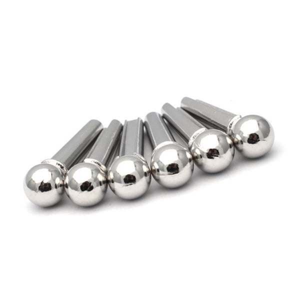 6Pcs Guitar String Nails Musical Instrument Accessories Metal Acoustic Guitar Bridge Pins Guitar End Pins Replacements