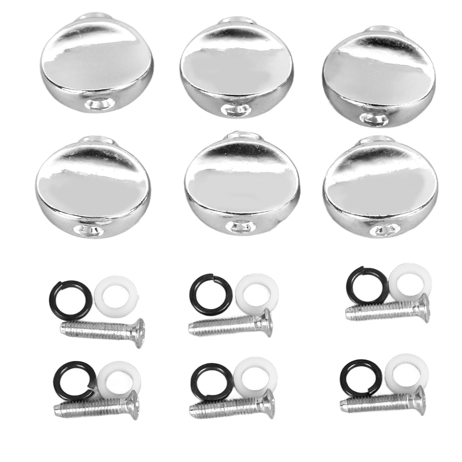 6Pcs Guitar Tuning Peg Buttons Metal Easy to Install Tuner Knobs
