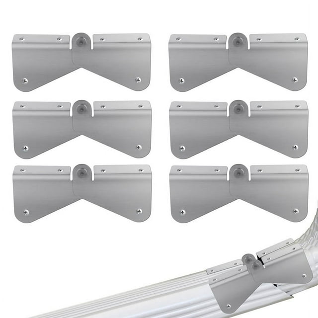 6Pcs Gutter Extension Hinge, Stainless Steel Downspout Extension Hinge