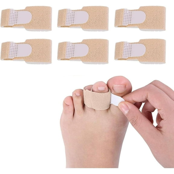 6Pcs Hammer Toe Straightener, Hammer Toe Splints, Toe Cushioned Bandages for Correcting Hammer Toes, Crooked Toes & Overlapping ToesProtecting Curved Toes and Hammertoes, Overlapping Toe Protector