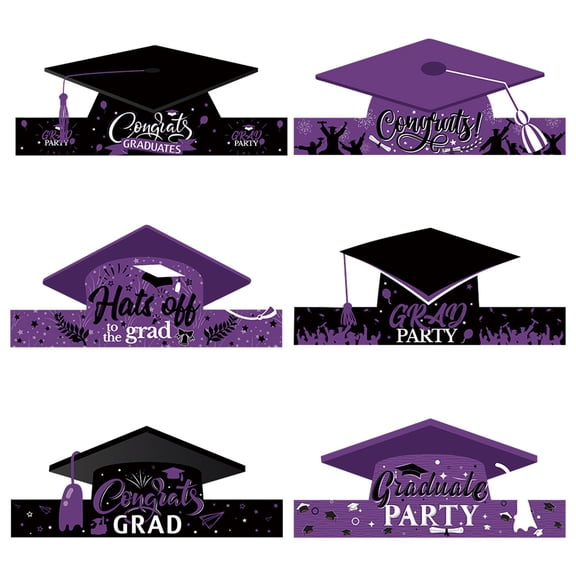 6Pcs Handmade Paper Graduation Cap, 2026 Graduation Decorations, Graduation Party Decorations, Graduation Decorations, Graduation Party Photo Booth Props Kit