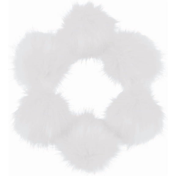 6Pcs Hat Fur White Fluffy Pompom Balls with Metal Snap Button Bulk Soft Detachable Thick Imitation Fox Hair Beanie Ball