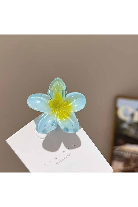 6Pcs Hawaiian Gradient Hair Clips Flower Hair Claws Women Small Size Fashion Headwear Hairpin Crab Barrette Hair Accessories