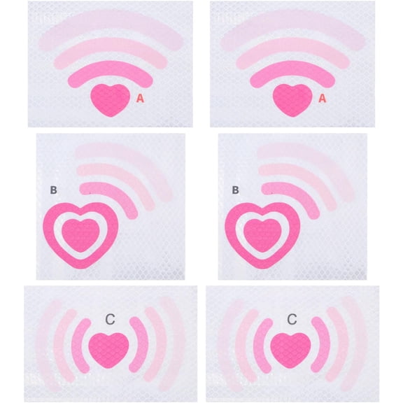 6Pcs Heart Car Sticker Self Adhesive Car Decals Heart Stickers Waterproof Car Decal DIY