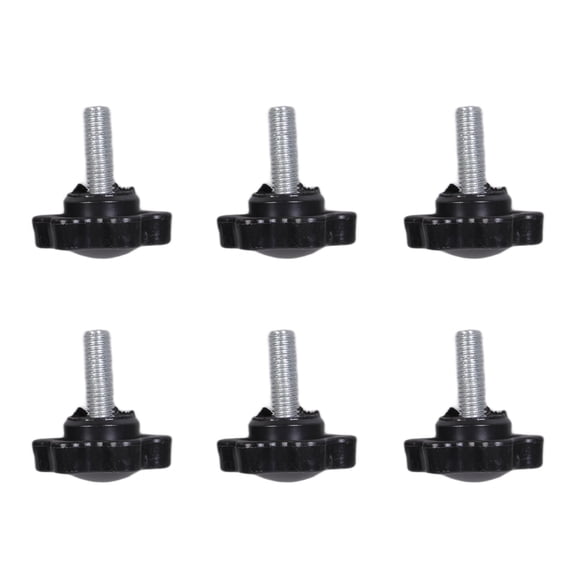 6Pcs Hexagonal Head Handle Hand Screw 5mm Thumb Screw Knob Button Head Ergonomic Plastic Tighten Bolt Nut Knobs