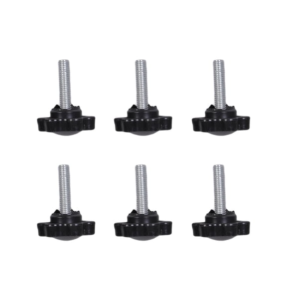 6Pcs Hexagonal Head Handle Hand Screw 5mm Thumb Screw Knob Button Head Ergonomic Plastic Tighten Bolt Nut Knobs