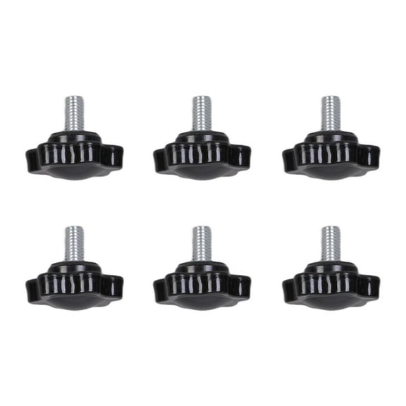 6Pcs Hexagonal Head Handle Hand Screw Knurled Hand Tighten Adjusting Bolt Enduring