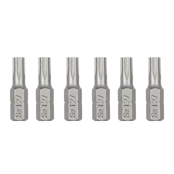 6Pcs Hexagonal Security Bit Set High Hardness Steel Impacts Bit 1/4" Hexagonal Shank For Electric Screwdrivers