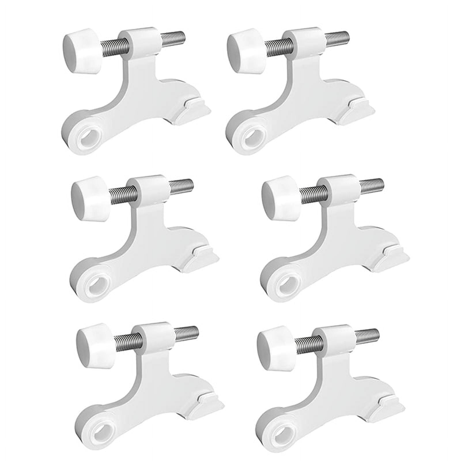 6Pcs Hinge Pin White Door Stopper Adjustable Heavy Duty Hinge with