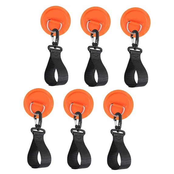 6Pcs Holder Straps Paddle Clips Inflatable Boat Paddle Storage PVC Patch Oars Keeper for Paddle Board, Watercraft, Rowing, Canoe Orange