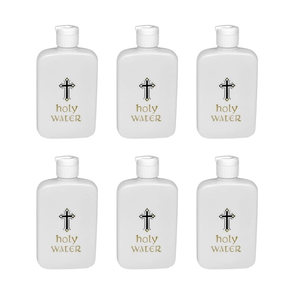6Pcs Holy Water Plastic Bottles Empty Holy Water Container for Thanksgiving Communion Christian Church Wedding Gift