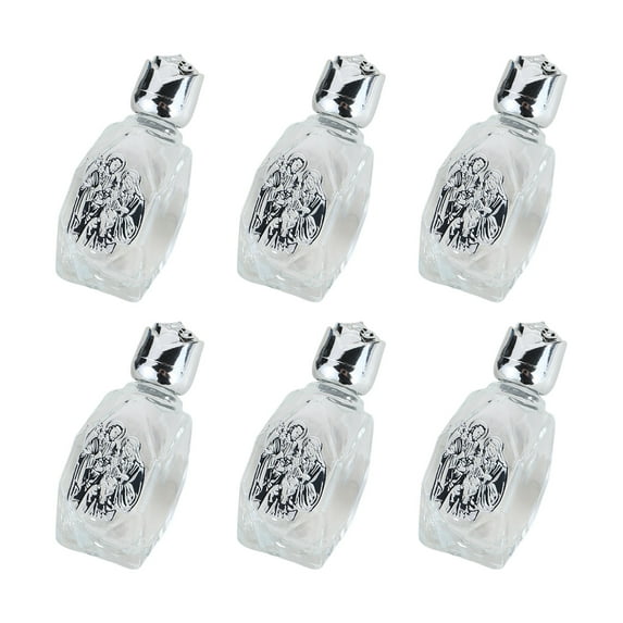 6Pcs Holy Water Vessels Glass Bottles With Caps Reusable Baptisms Accessories for Church Event Essential Oil Dispensers