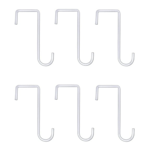 6Pcs Hooks,2 x 6 inch Patios Pergola Hanging Hooks- Powder Coated Steel Hangers for Indoor & Outdoor Hanging String Lights, Plants & Planters, Bird Feeder,Pool Pole/Equipment