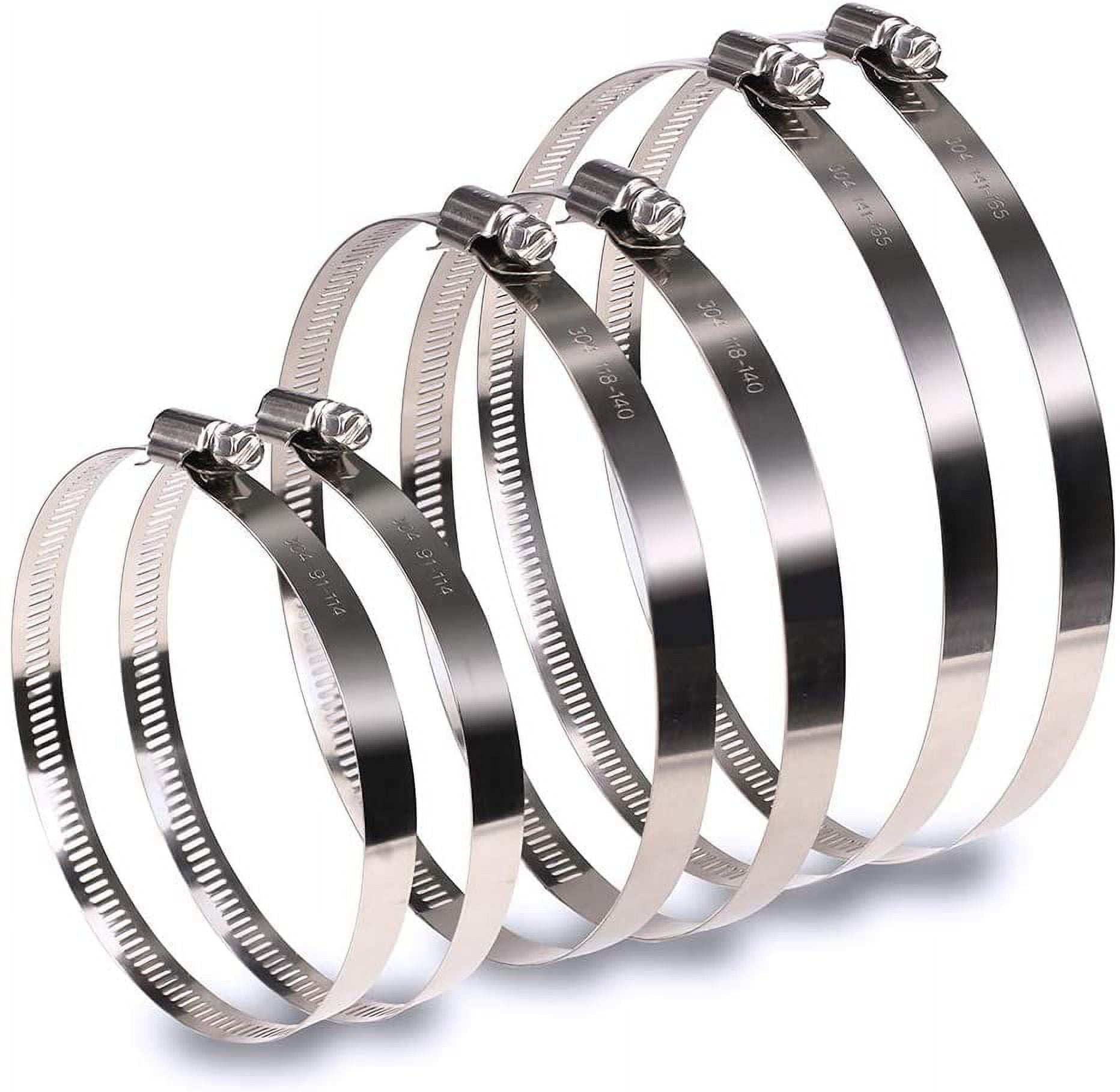 Uxcell Hose Clamp, (59-82mm) 2 1/3\" To 3 2/9\" Adjustable Stainless...