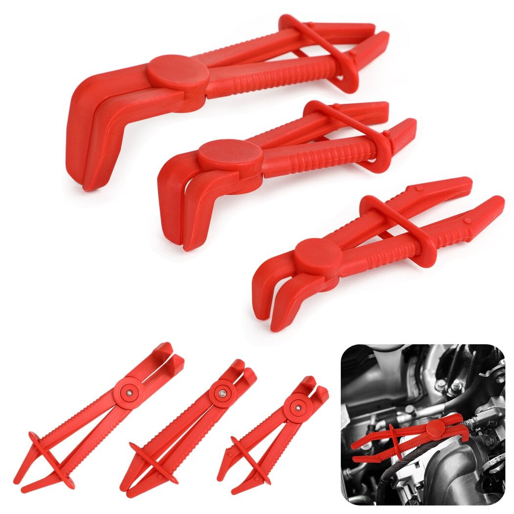 6Pcs Hose Pinch Clamp Pliers, 90°Angled Line Pinch Off Clamp Pliers Kit for Flexible Hoses